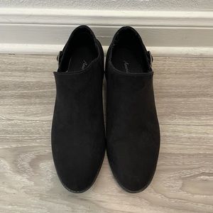Black Suede American Eagle Booties